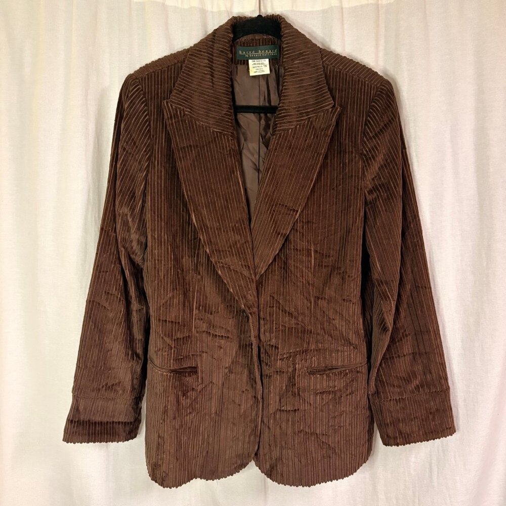 Vintage Harvé Benard Brown Corduroy Blazer – Size 14